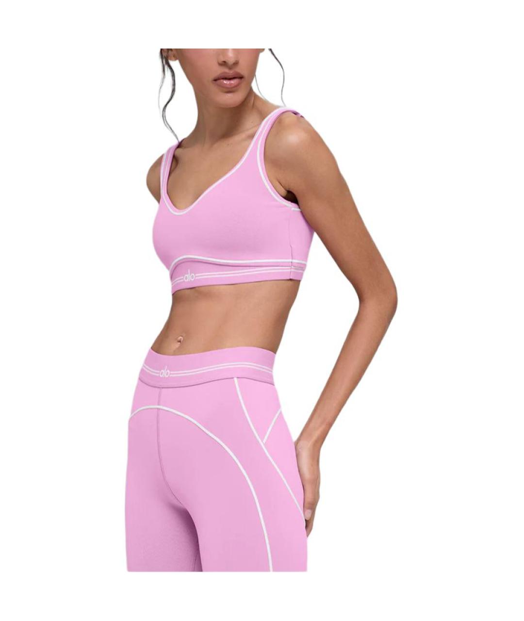 ALO YOGA Розовая майка, фото 3