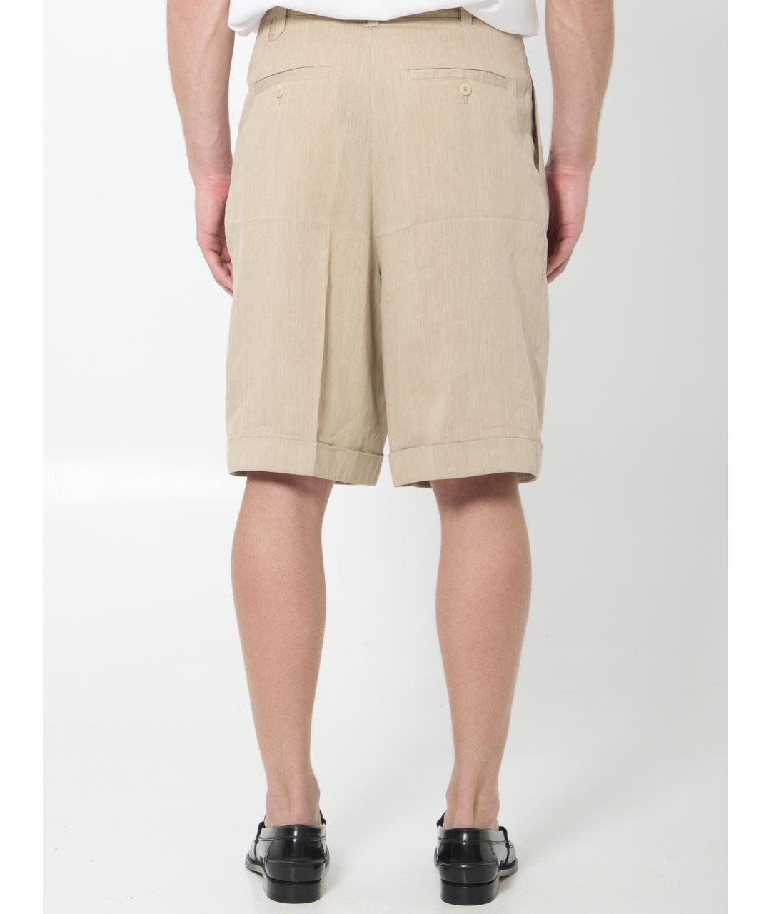 JACQUEMUS Бежевые льняные шорты, фото 4