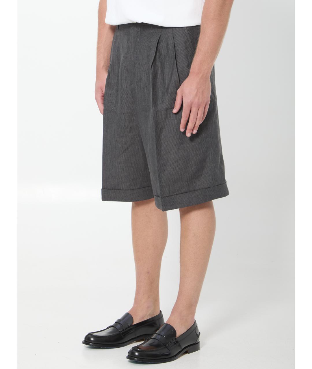 JACQUEMUS Серые льняные шорты, фото 2