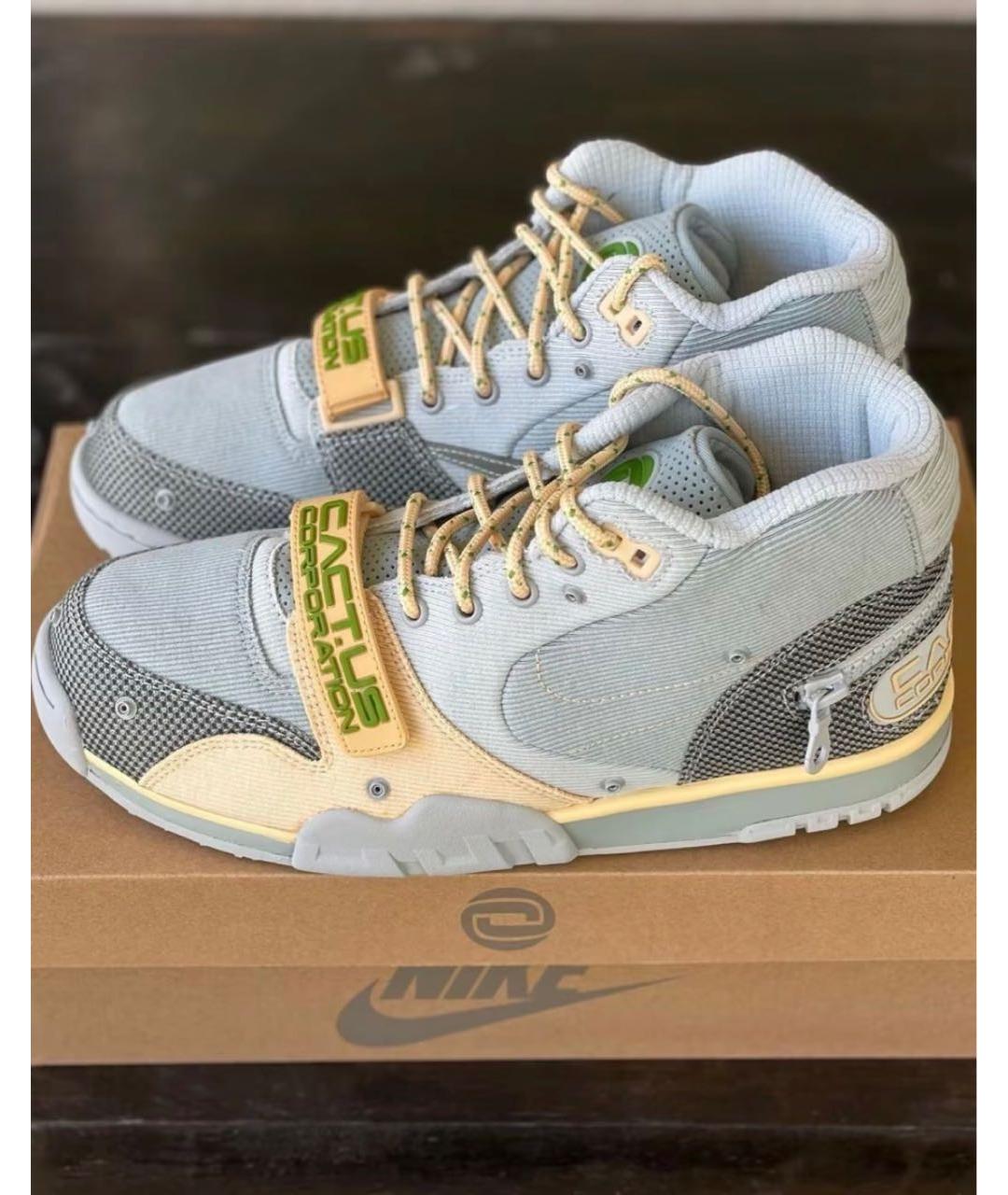 NIKE Серые высокие кроссовки / кеды, фото 2