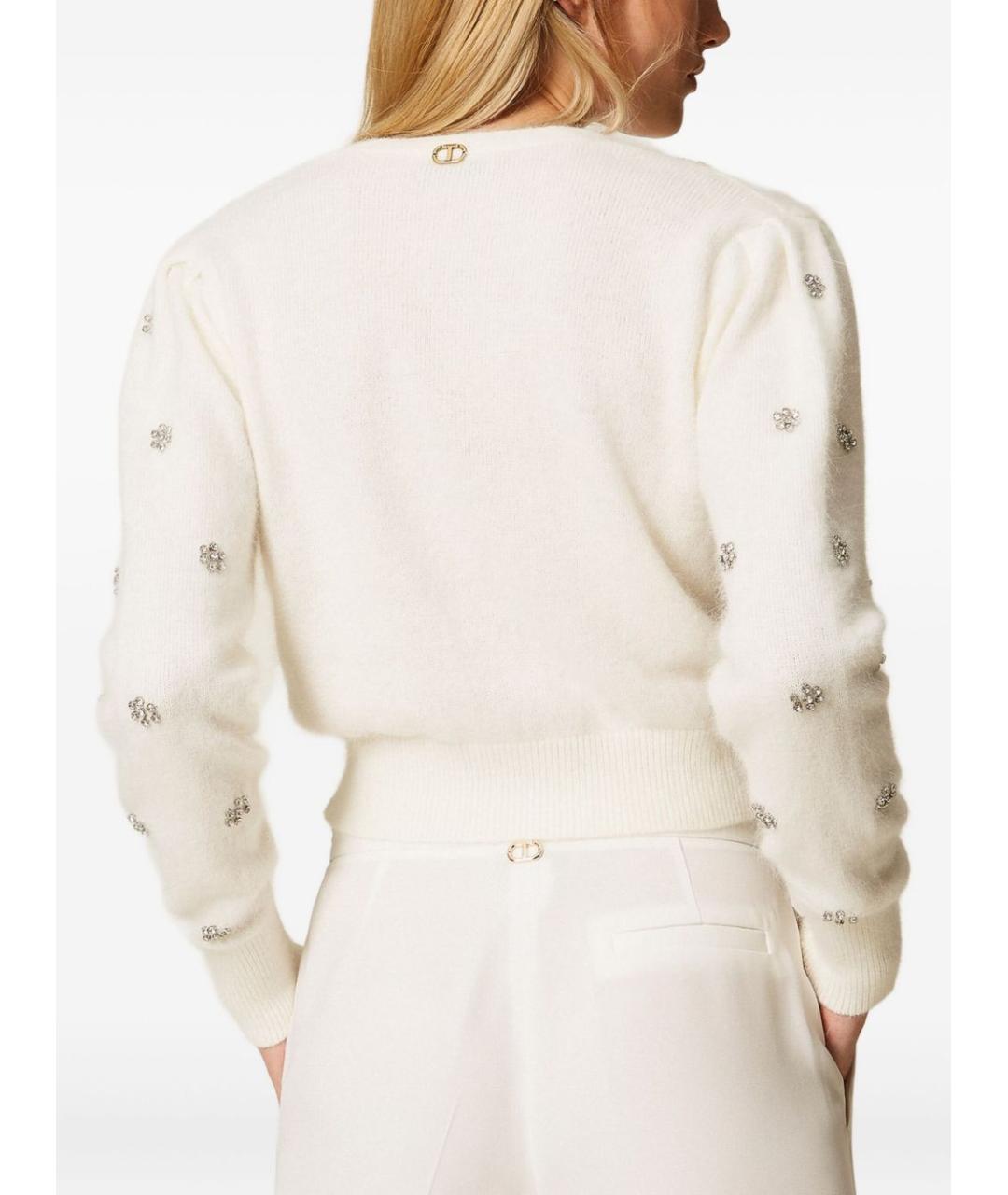 TWIN-SET Белый кардиган, фото 4