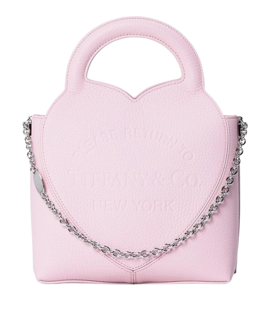 TIFFANY&CO Розовая кожаная сумка через плечо, фото 1