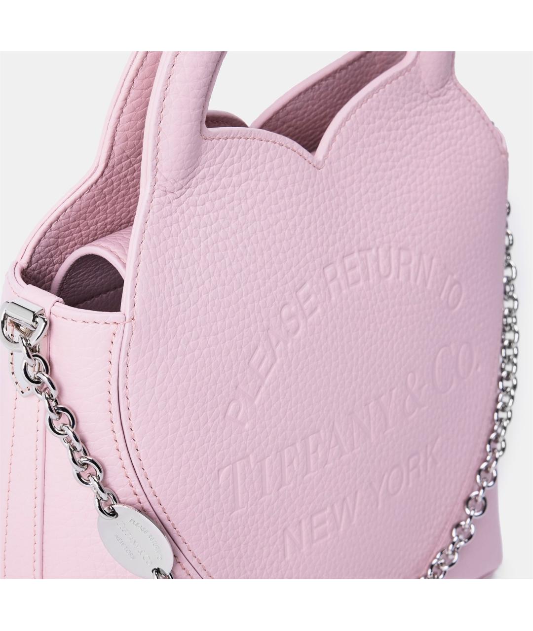 TIFFANY&CO Розовая кожаная сумка через плечо, фото 5