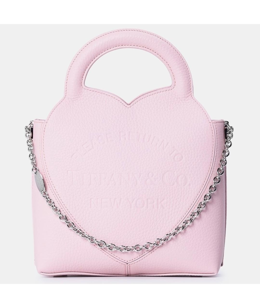 TIFFANY&CO Розовая кожаная сумка через плечо, фото 7