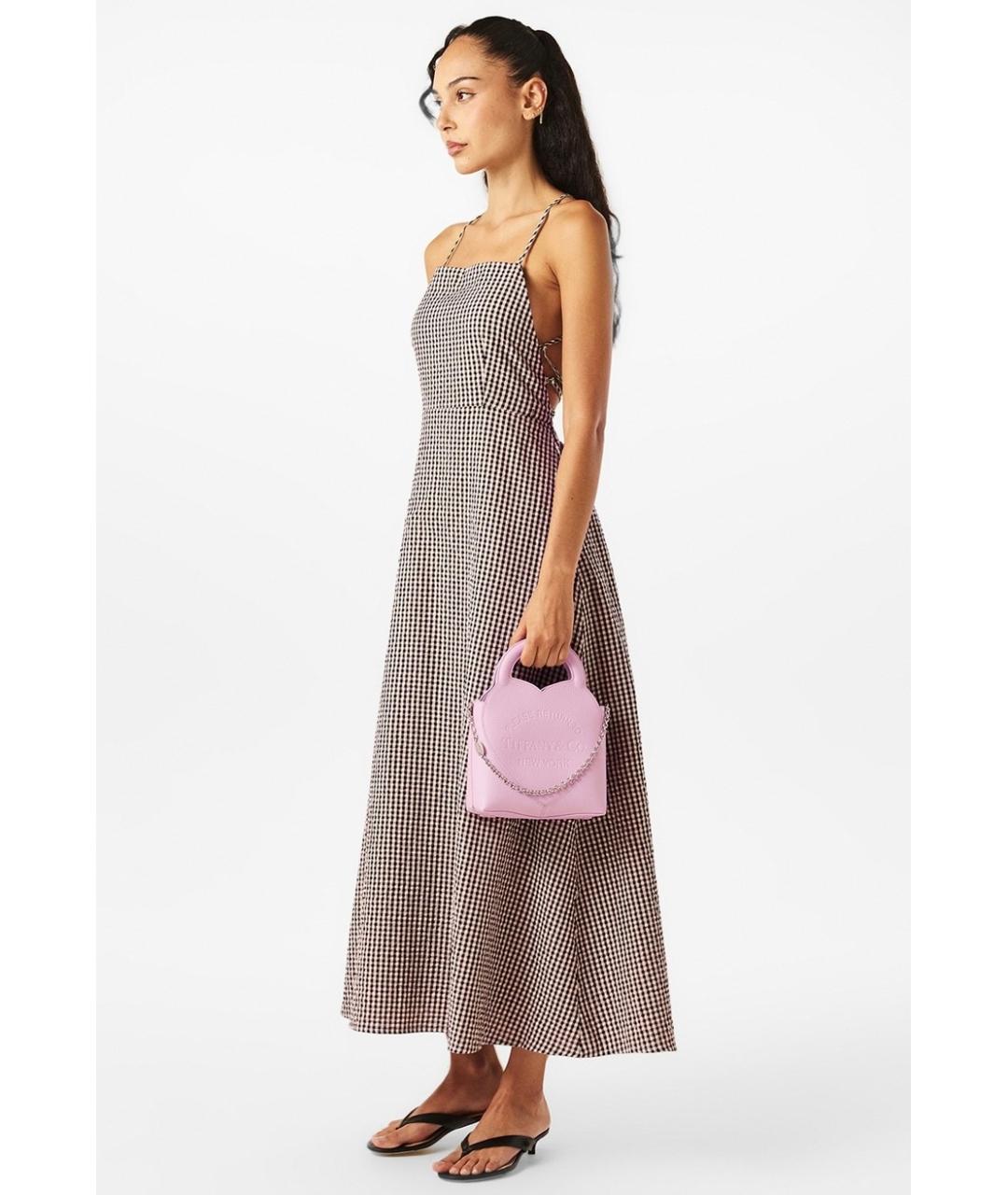 TIFFANY&CO Розовая кожаная сумка через плечо, фото 4