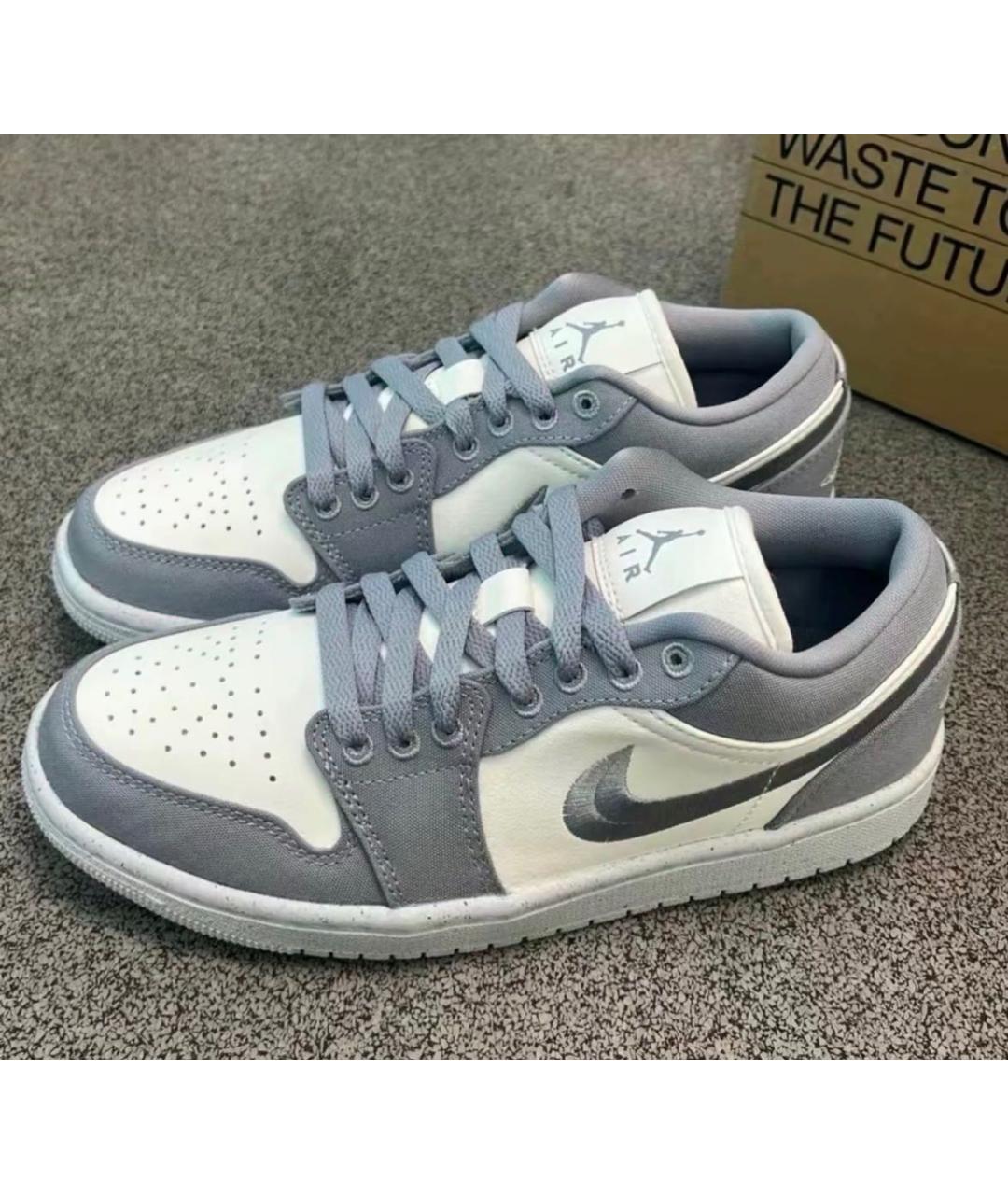 JORDAN Серые текстильные низкие кроссовки / кеды, фото 2