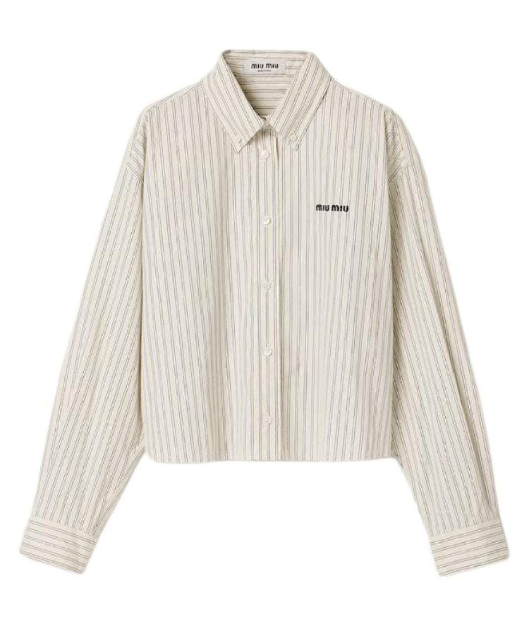 MIU MIU Бежевая рубашка, фото 1