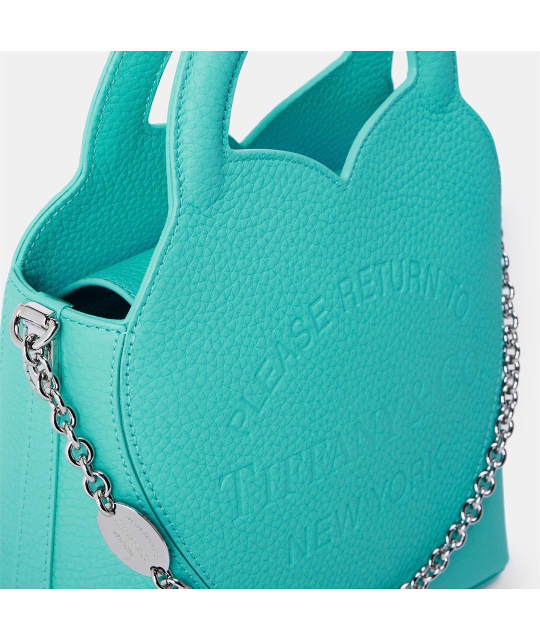 TIFFANY&CO Бирюзовая кожаная сумка через плечо, фото 5