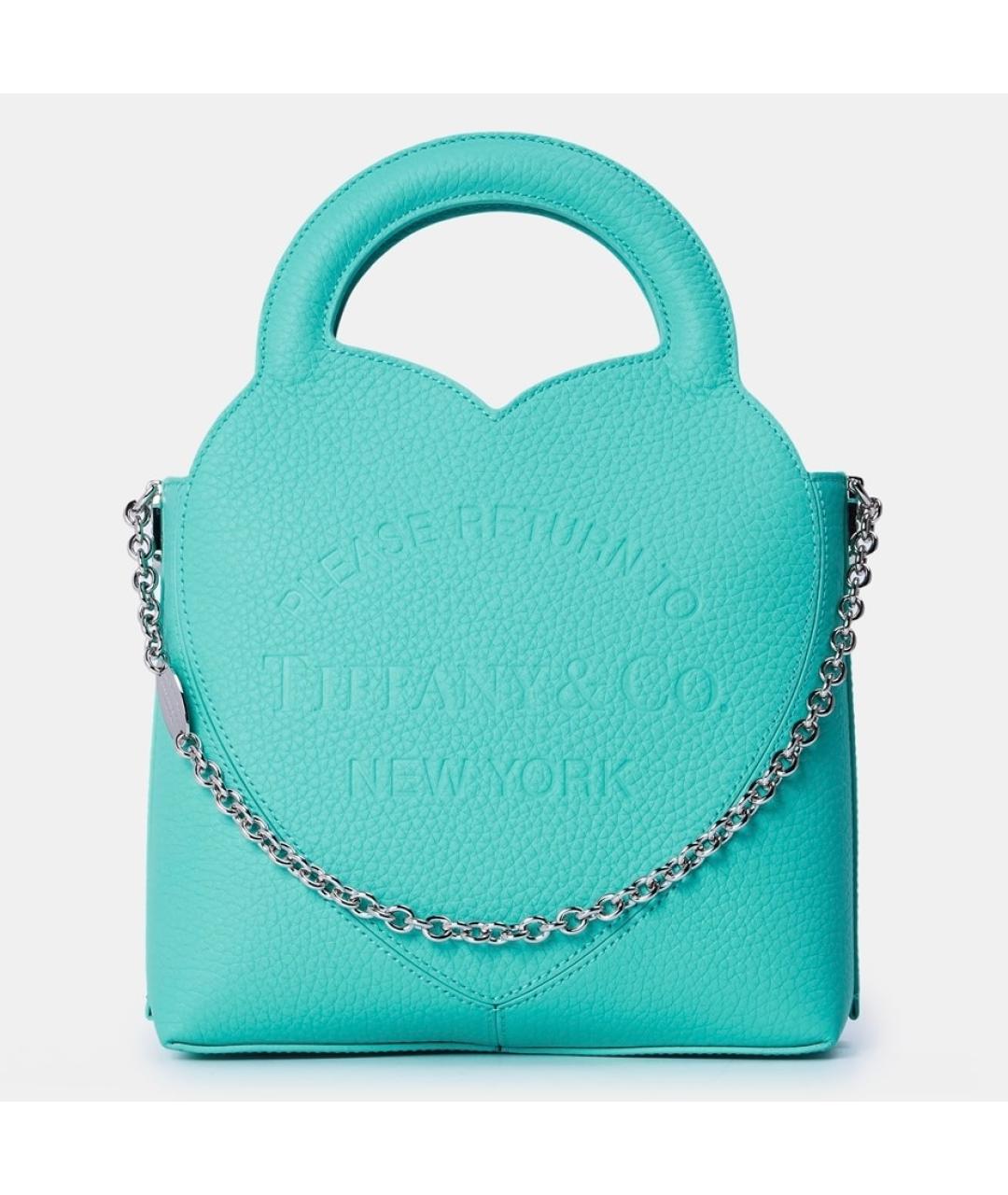 TIFFANY&CO Бирюзовая кожаная сумка через плечо, фото 7