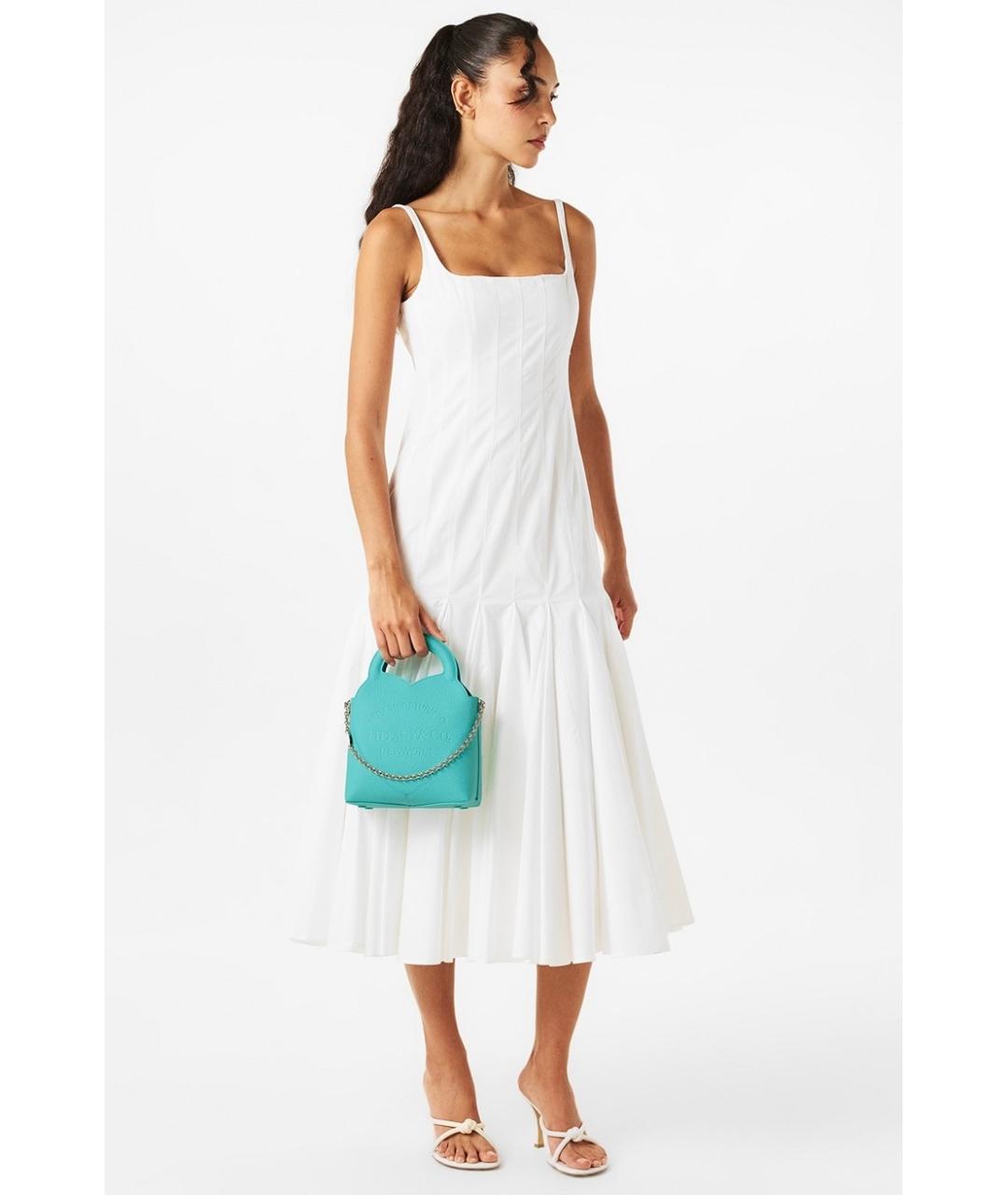 TIFFANY&CO Бирюзовая кожаная сумка через плечо, фото 4