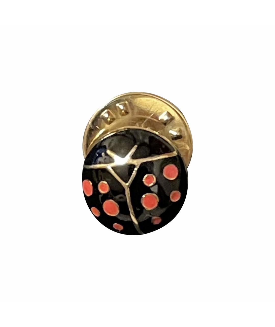 SONIA RYKIEL Черная металлическая булавка / брошь, фото 1