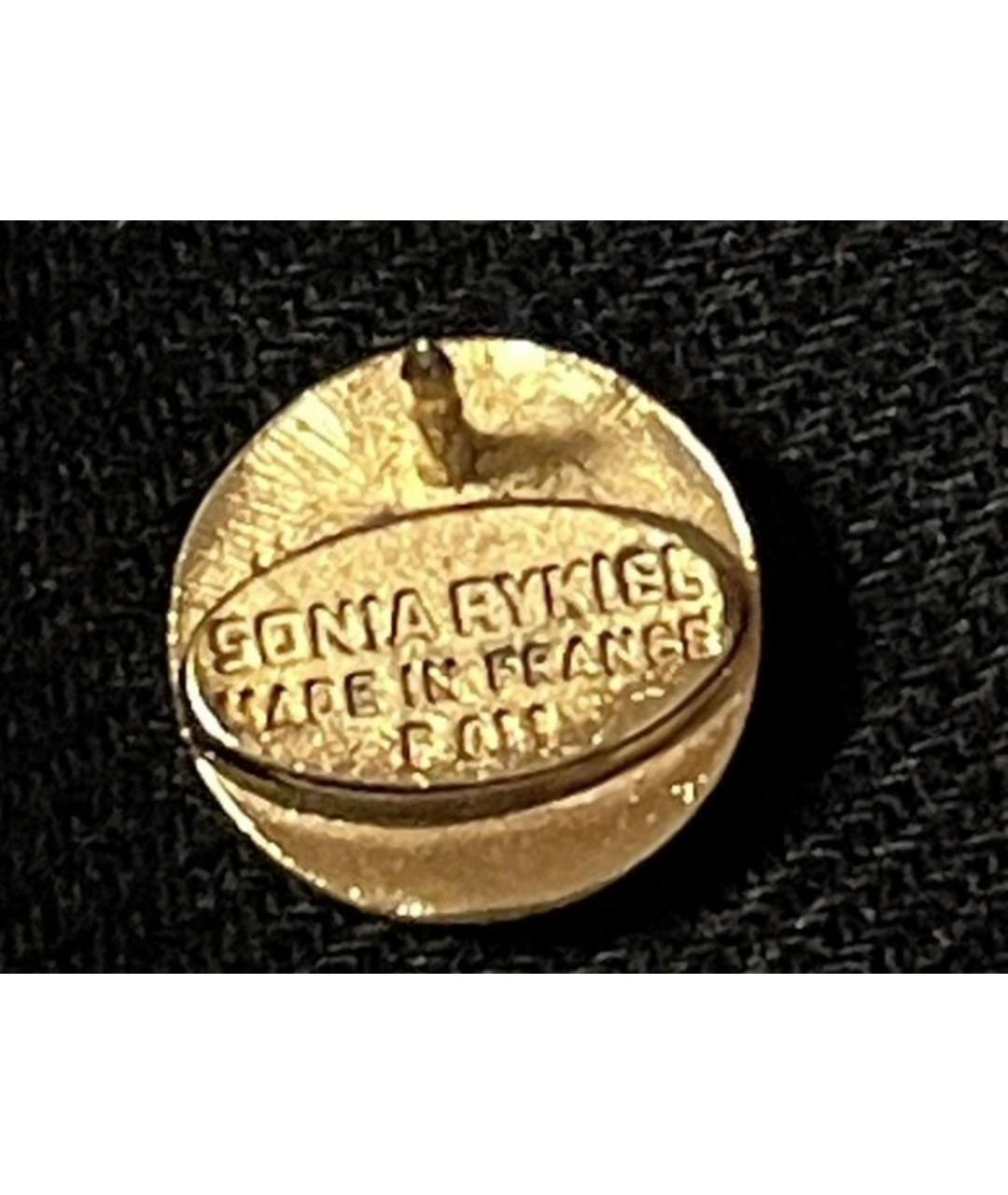 SONIA RYKIEL Черная металлическая булавка / брошь, фото 6