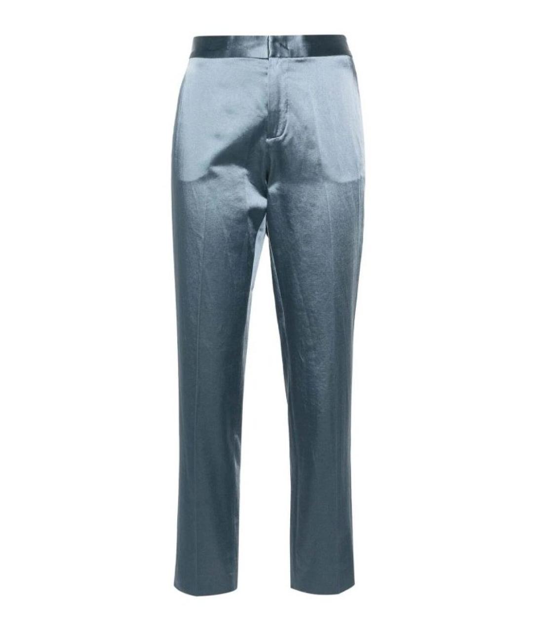 FABIANA FILIPPI Синие хлопковые прямые брюки, фото 1