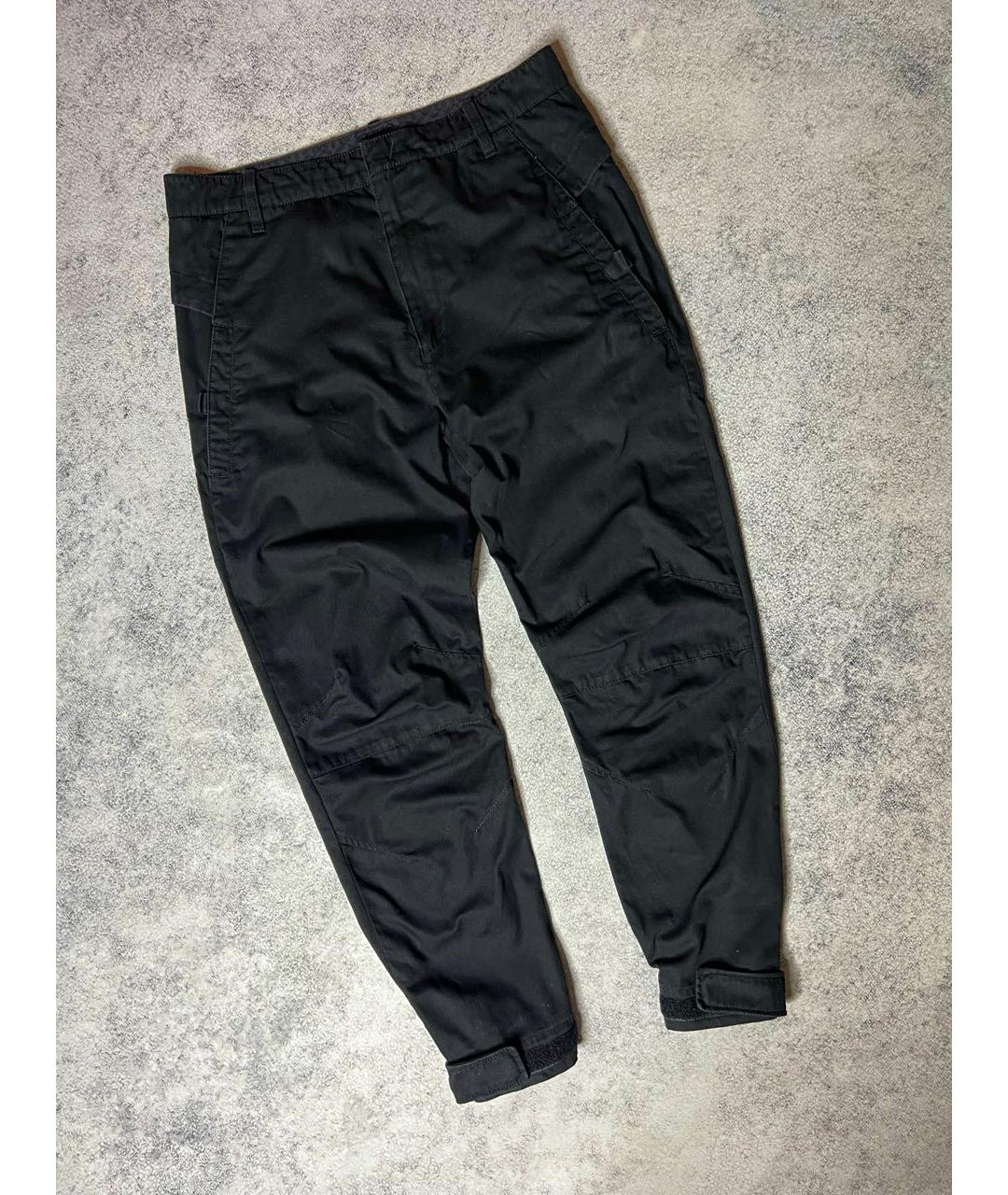 MARCELO BURLON Черные хлопко-эластановые повседневные брюки, фото 9