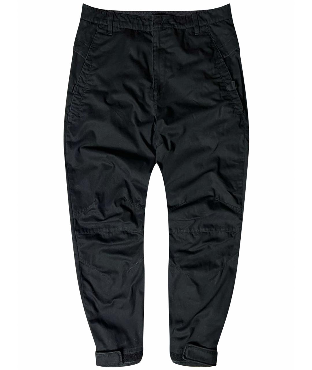 MARCELO BURLON Черные хлопко-эластановые повседневные брюки, фото 1