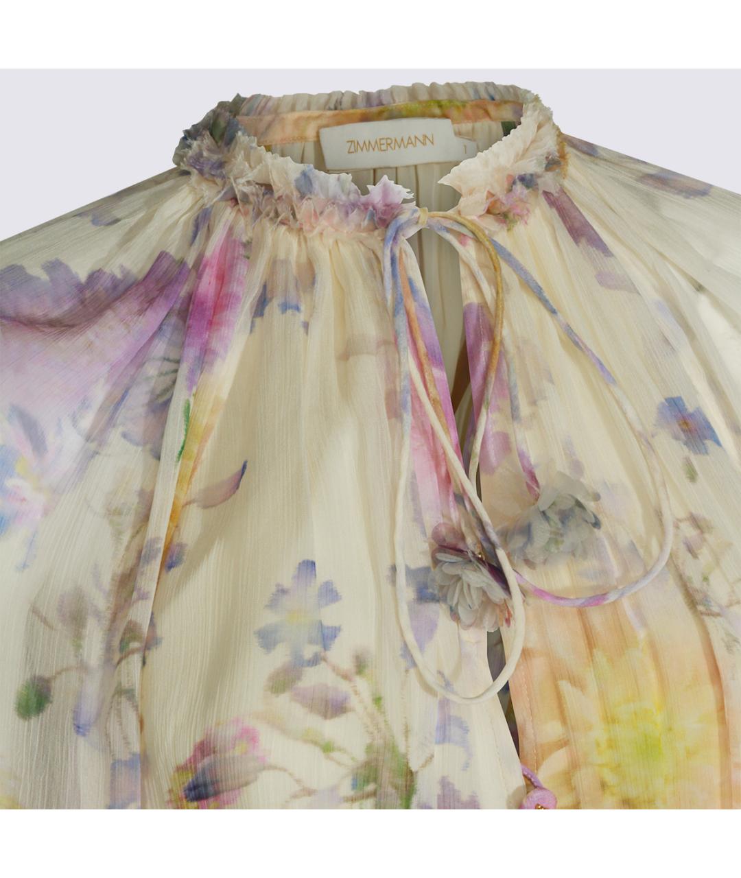 ZIMMERMANN Бежевое вискозное повседневное платье, фото 5