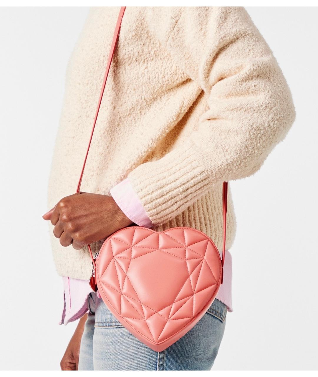 TIFFANY&CO Коралловая кожаная сумка через плечо, фото 3