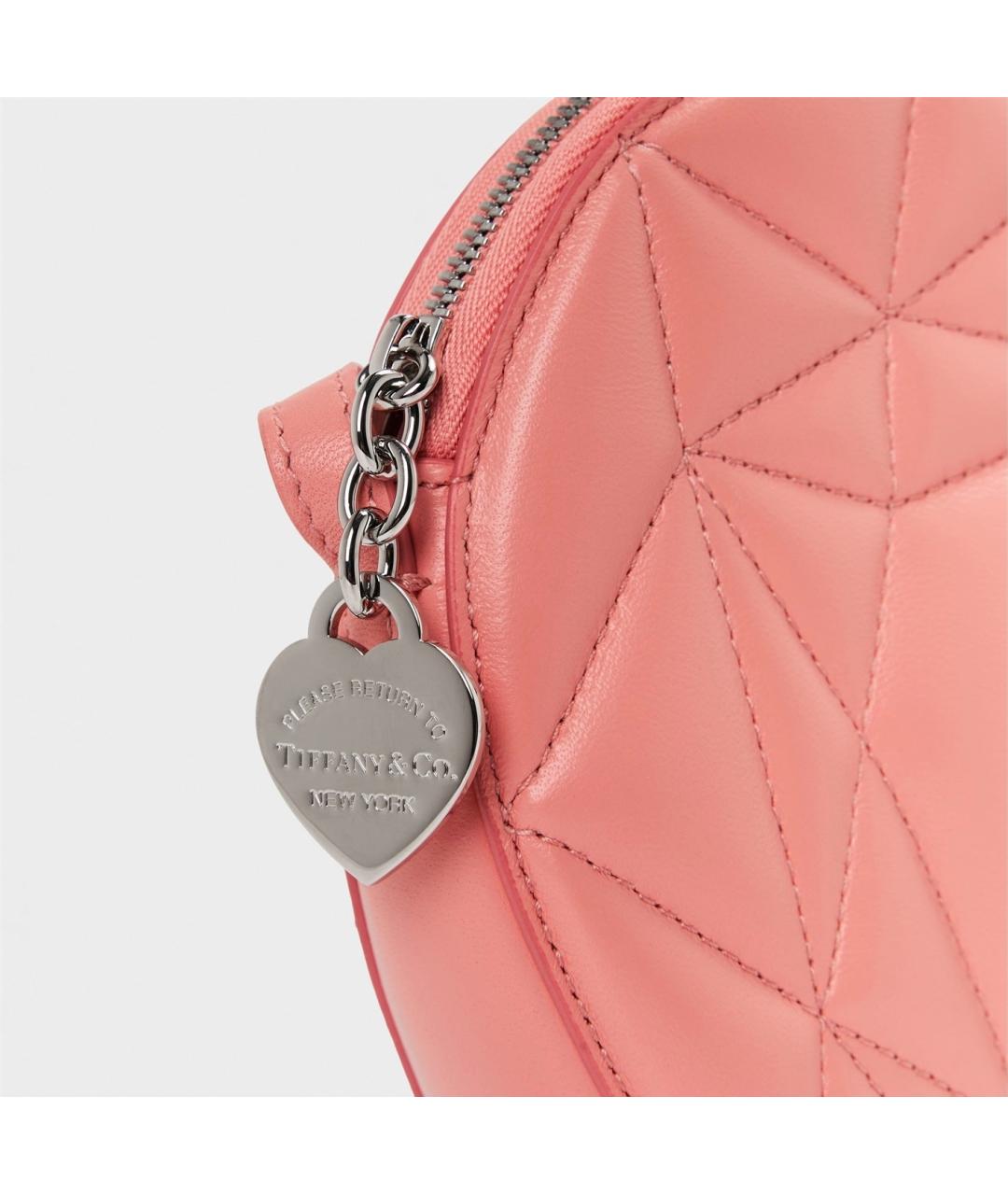 TIFFANY&CO Коралловая кожаная сумка через плечо, фото 5