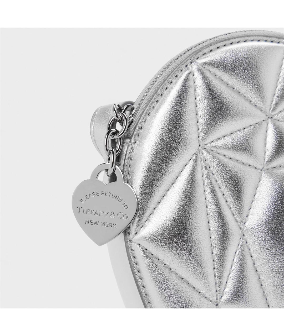TIFFANY&CO Серебряная кожаная сумка через плечо, фото 5