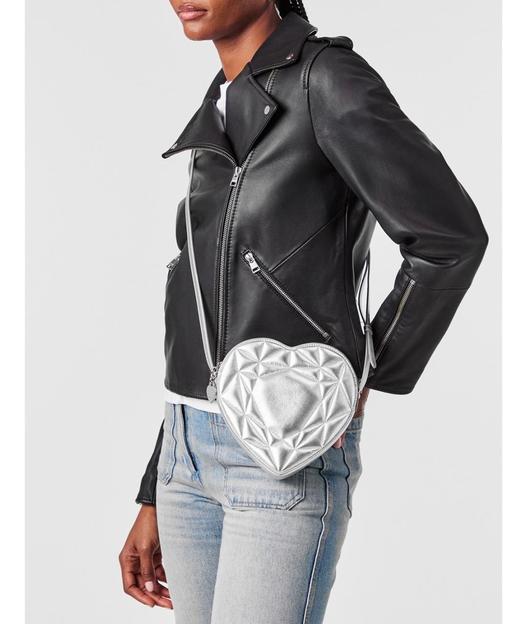 TIFFANY&CO Серебряная кожаная сумка через плечо, фото 3