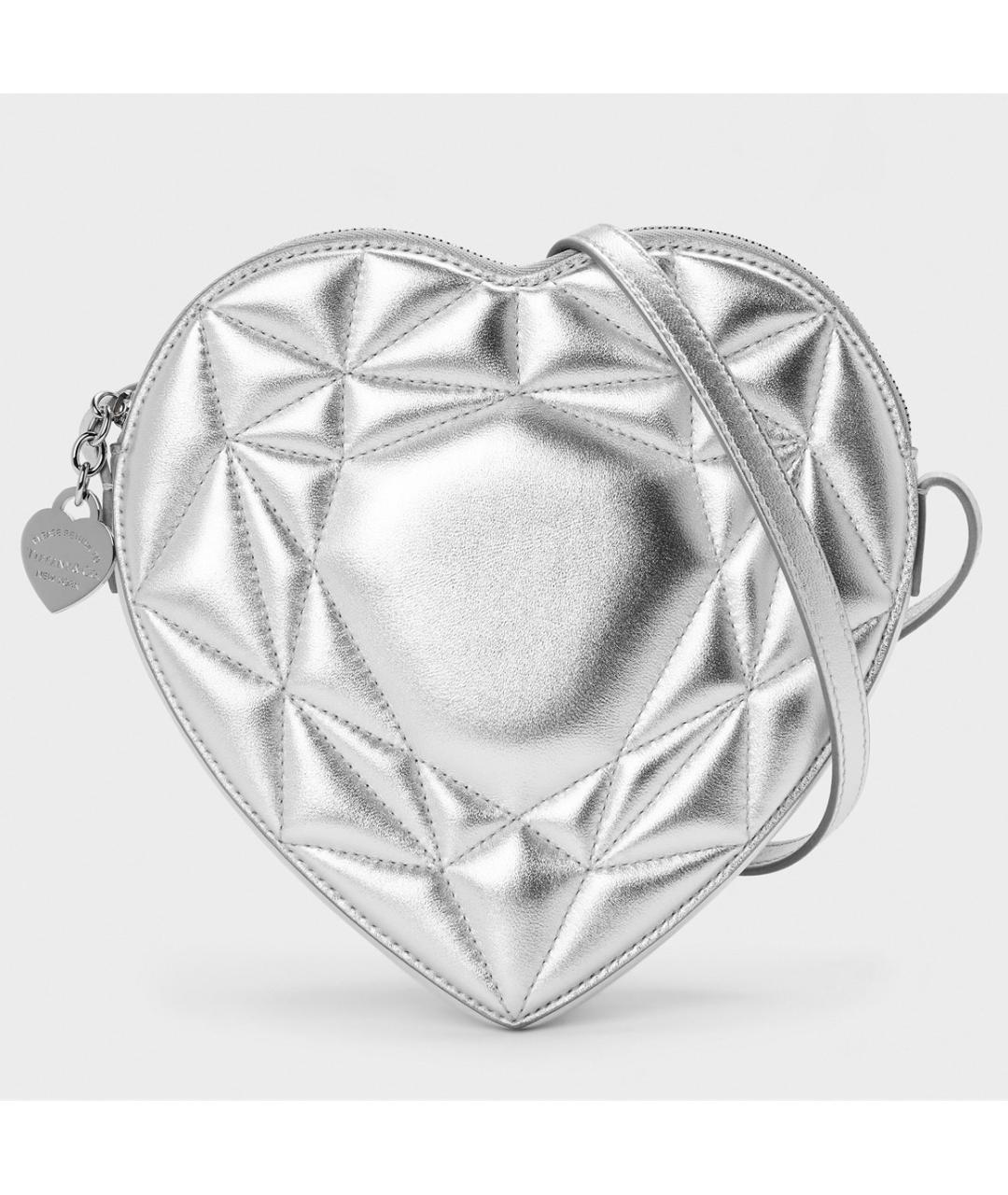 TIFFANY&CO Серебряная кожаная сумка через плечо, фото 6