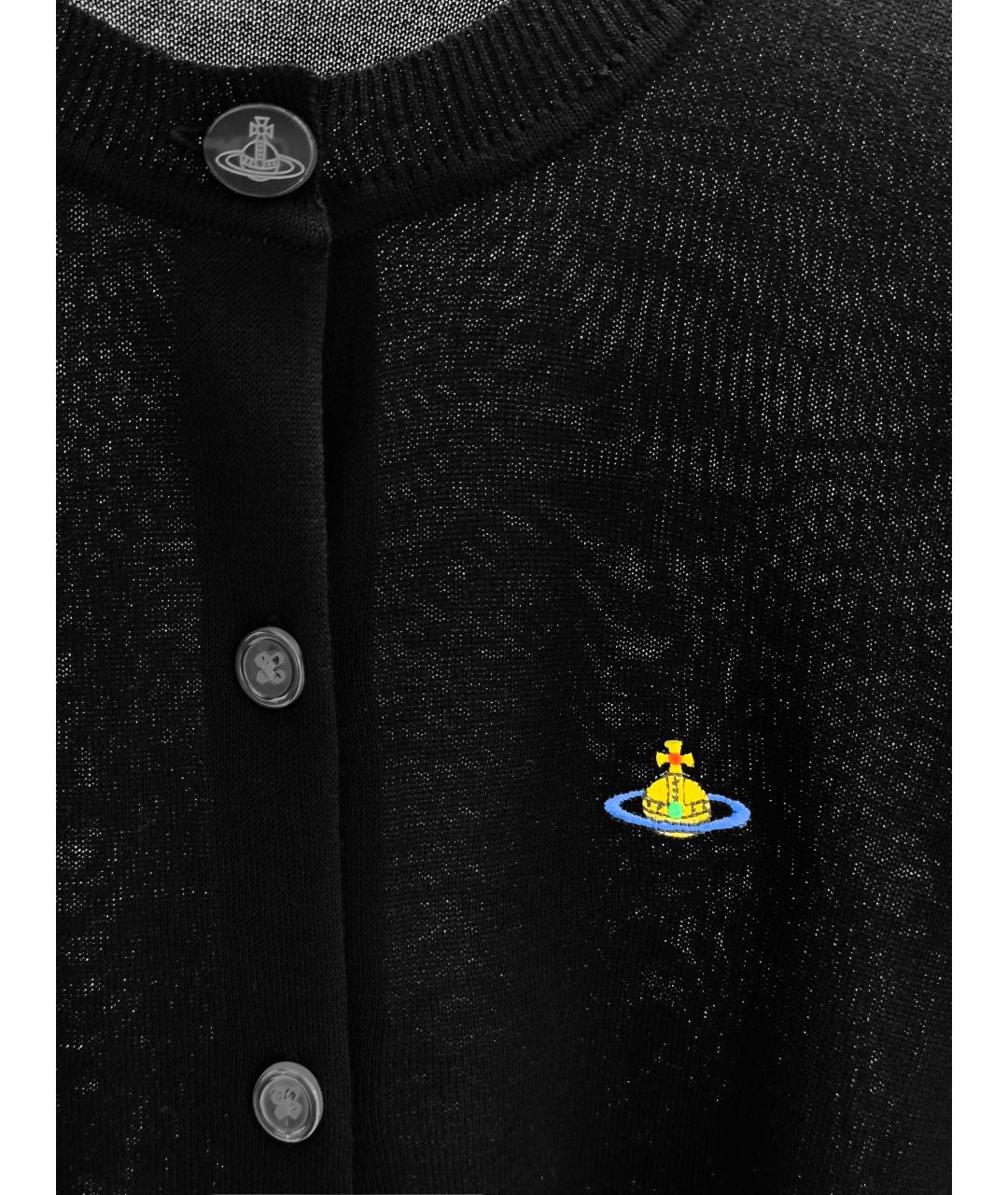 VIVIENNE WESTWOOD Черный хлопковый кардиган, фото 3