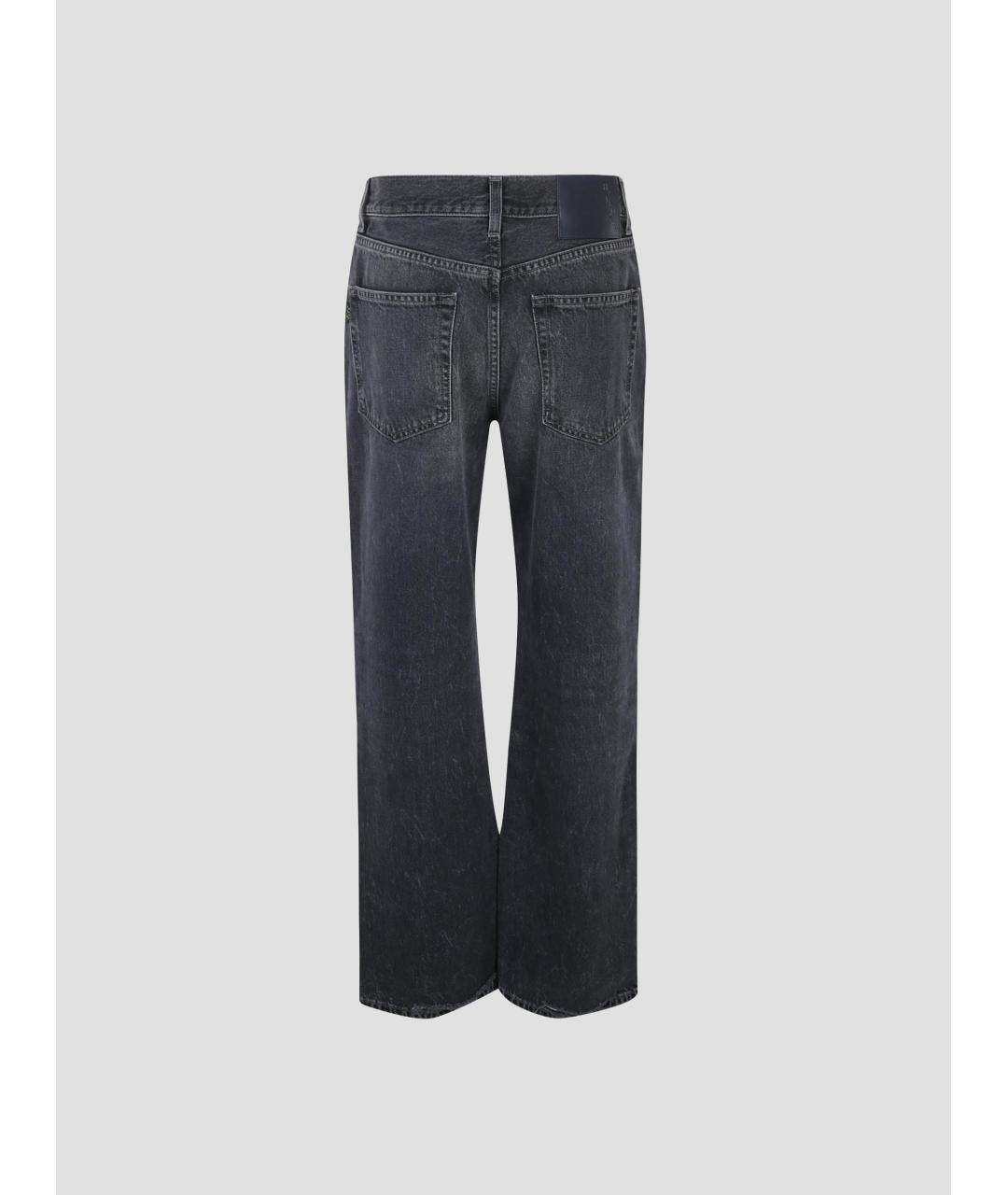 HAIKURE Черные хлопковые прямые джинсы, фото 2