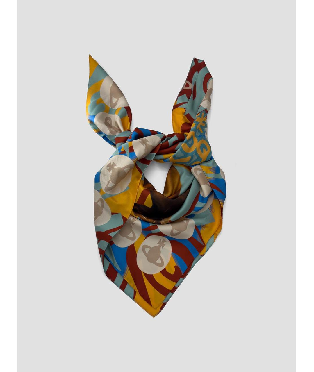 VIVIENNE WESTWOOD Мульти шелковый шарф, фото 3