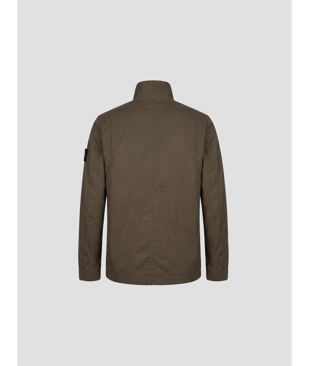 STONE ISLAND Хаки хлопковая куртка, фото 2