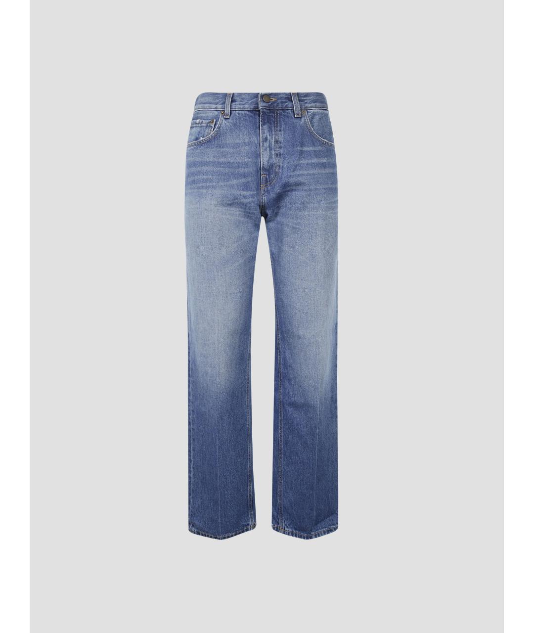 HAIKURE Синие хлопковые прямые джинсы, фото 4