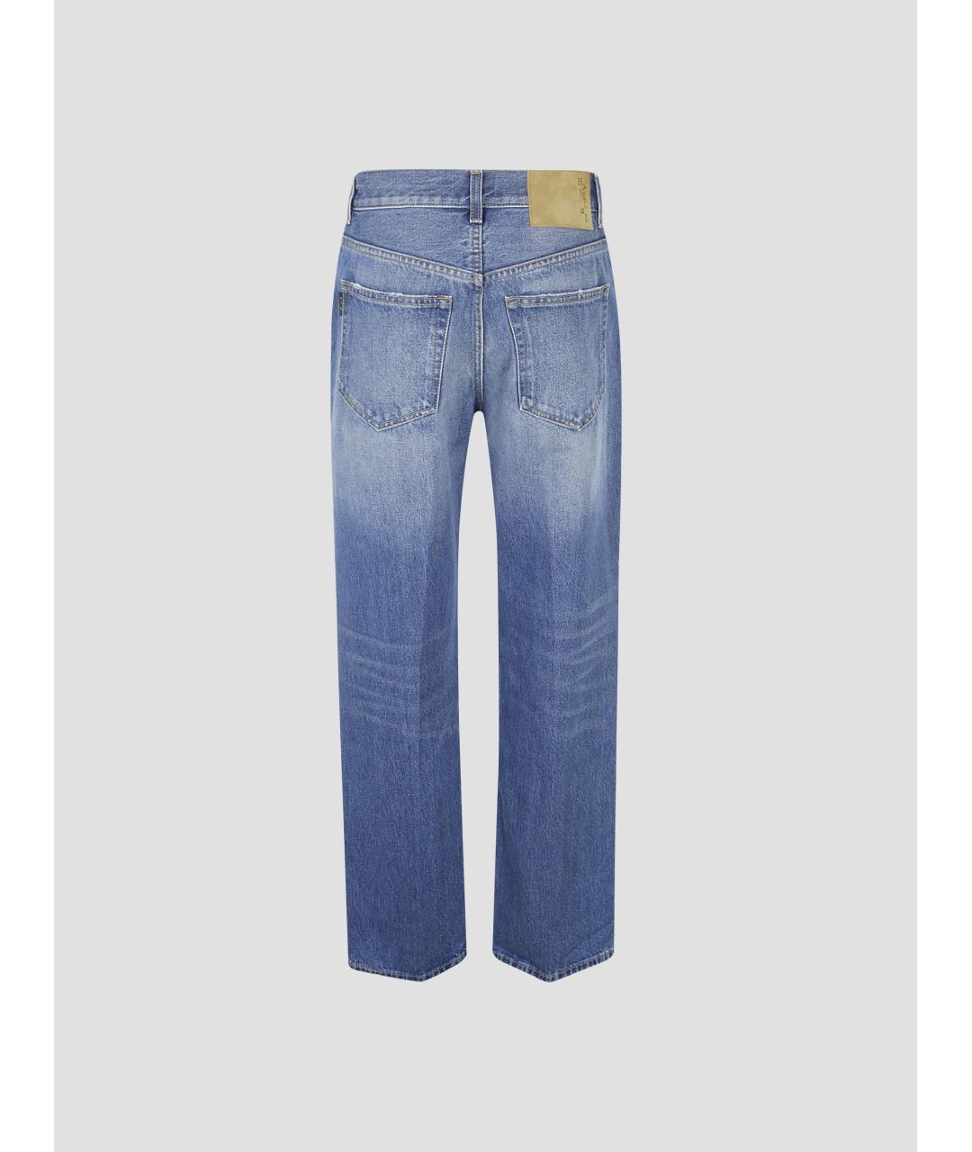 HAIKURE Синие хлопковые прямые джинсы, фото 2