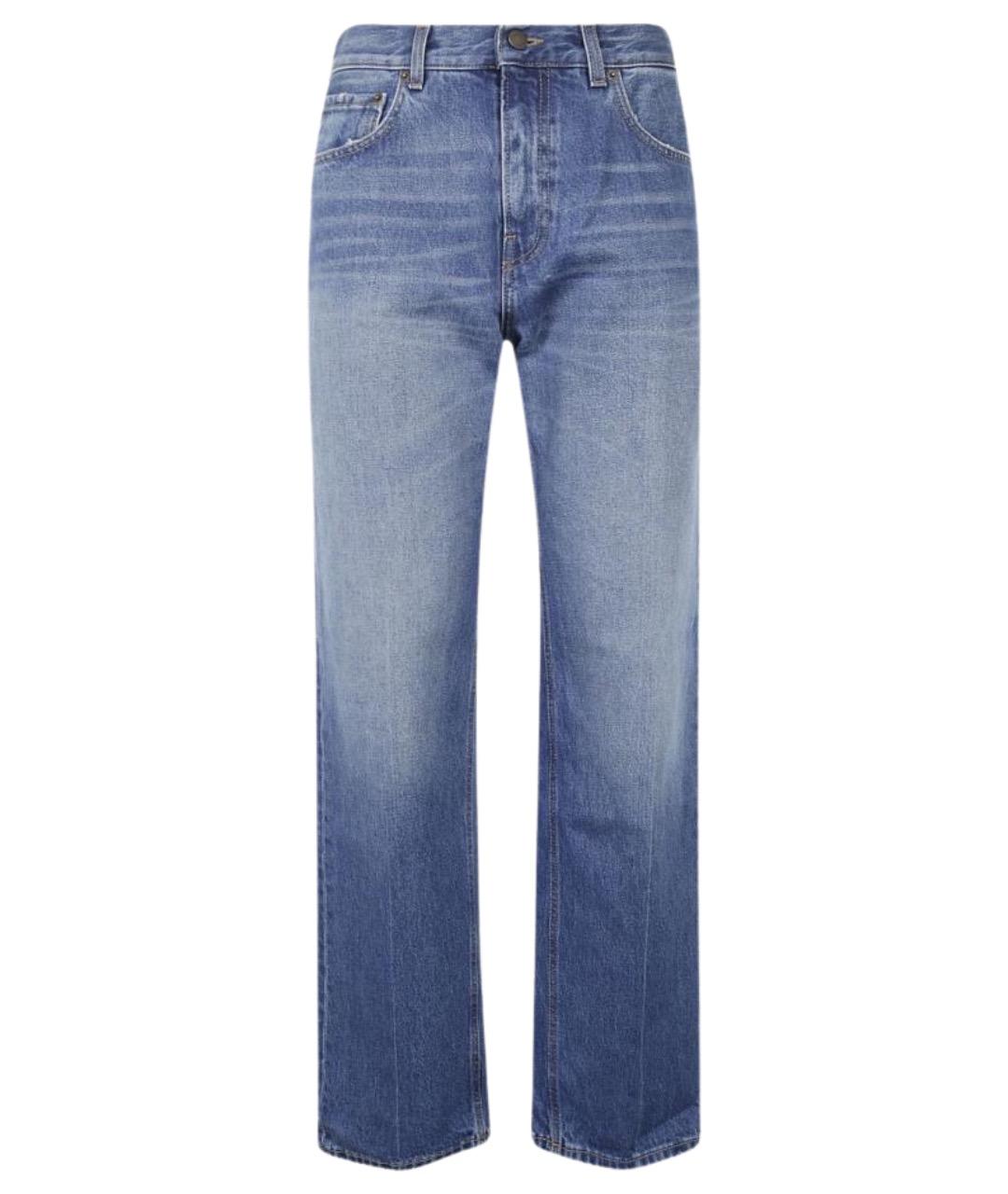 HAIKURE Синие хлопковые прямые джинсы, фото 1