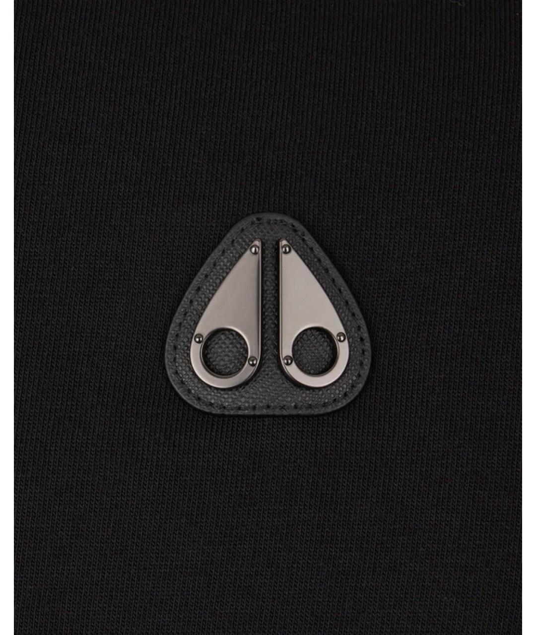 MOOSE KNUCKLES Черная хлопковая футболка, фото 3