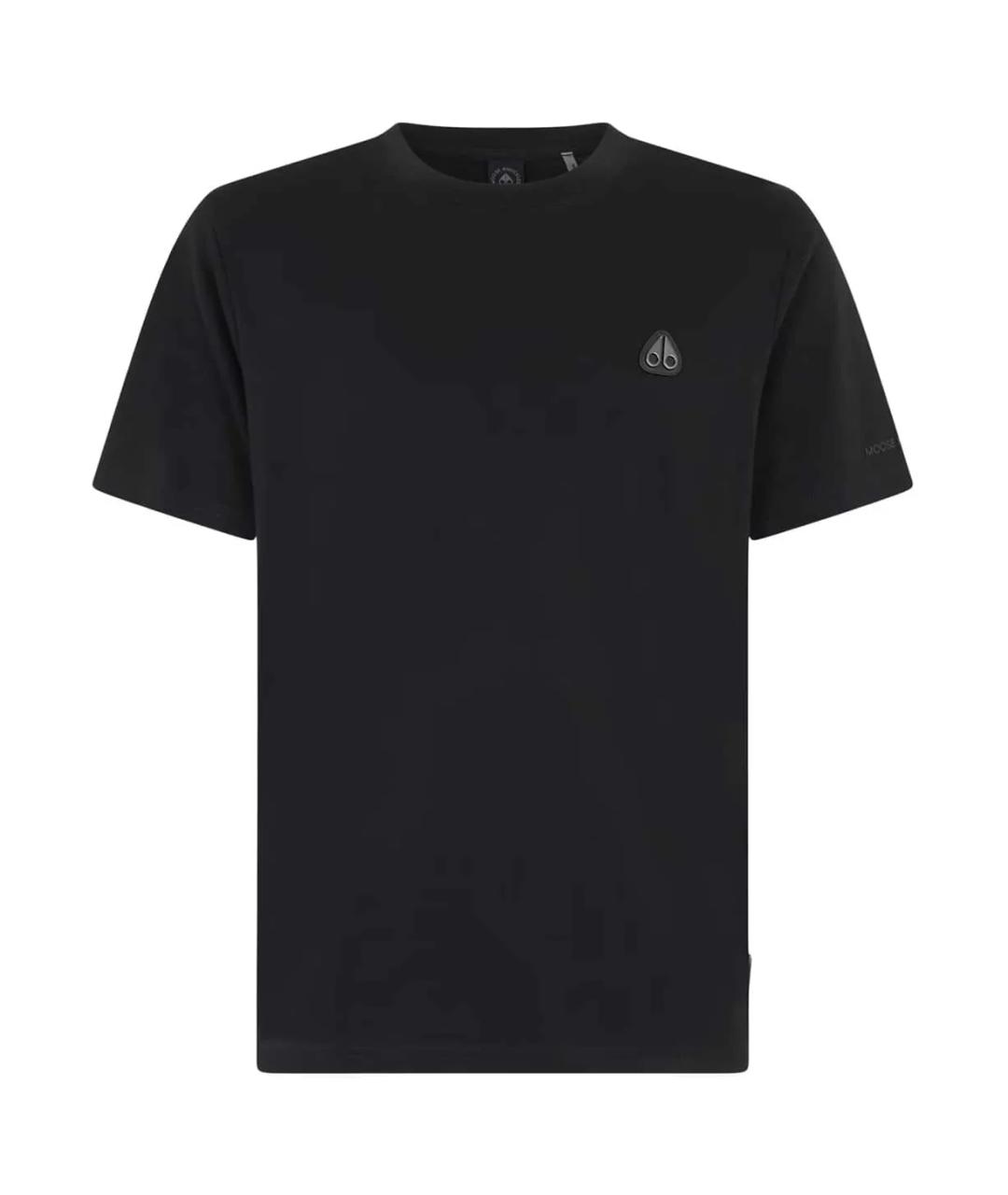 MOOSE KNUCKLES Черная хлопковая футболка, фото 1