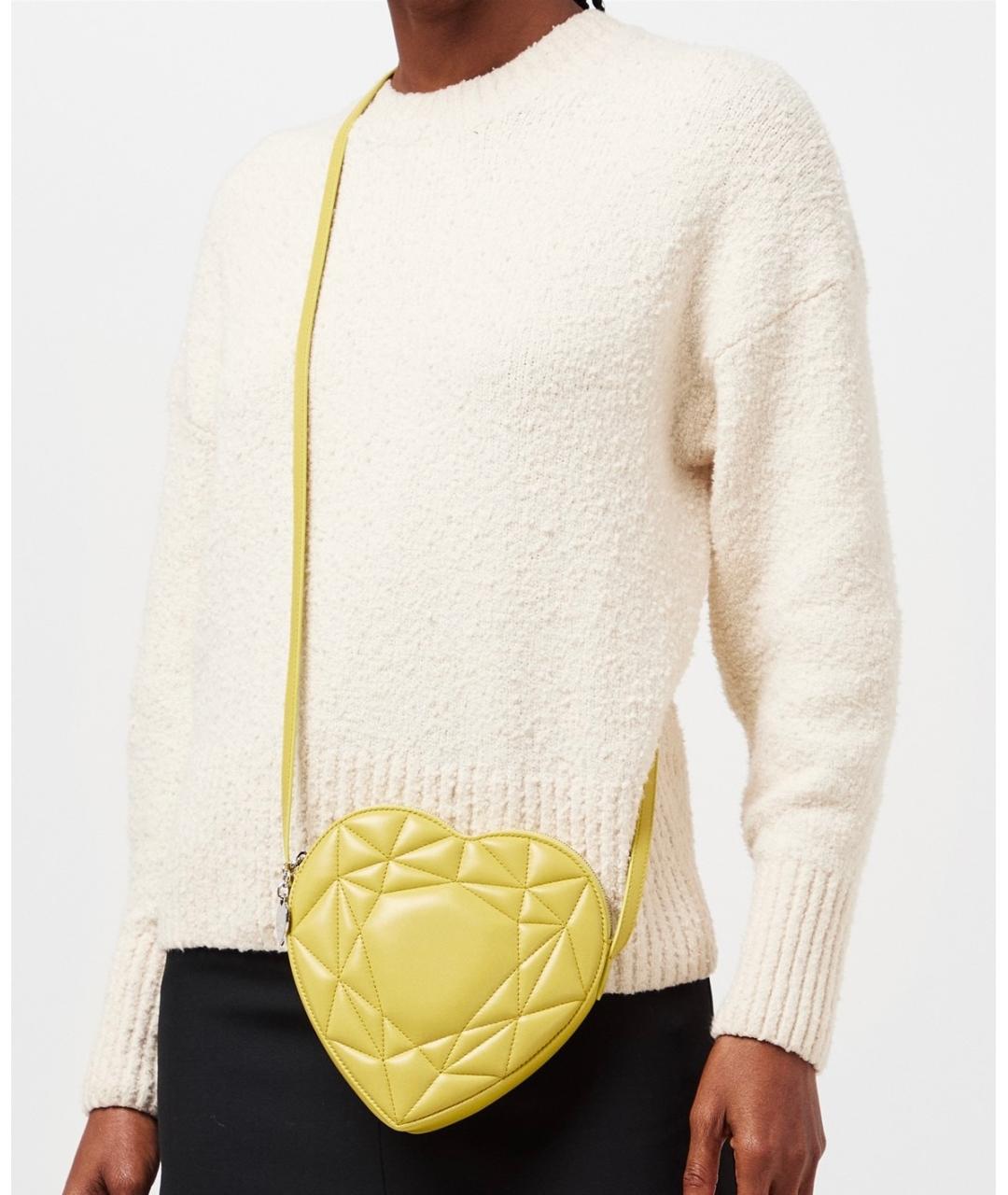 TIFFANY&CO Желтая кожаная сумка через плечо, фото 3