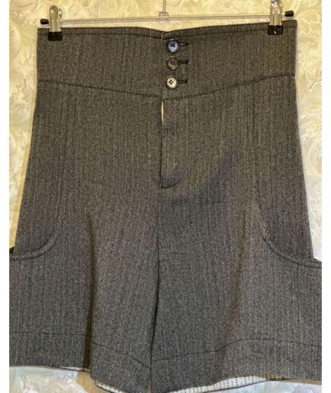 MARC BY MARC JACOBS Антрацитовые шерстяные шорты, фото 5