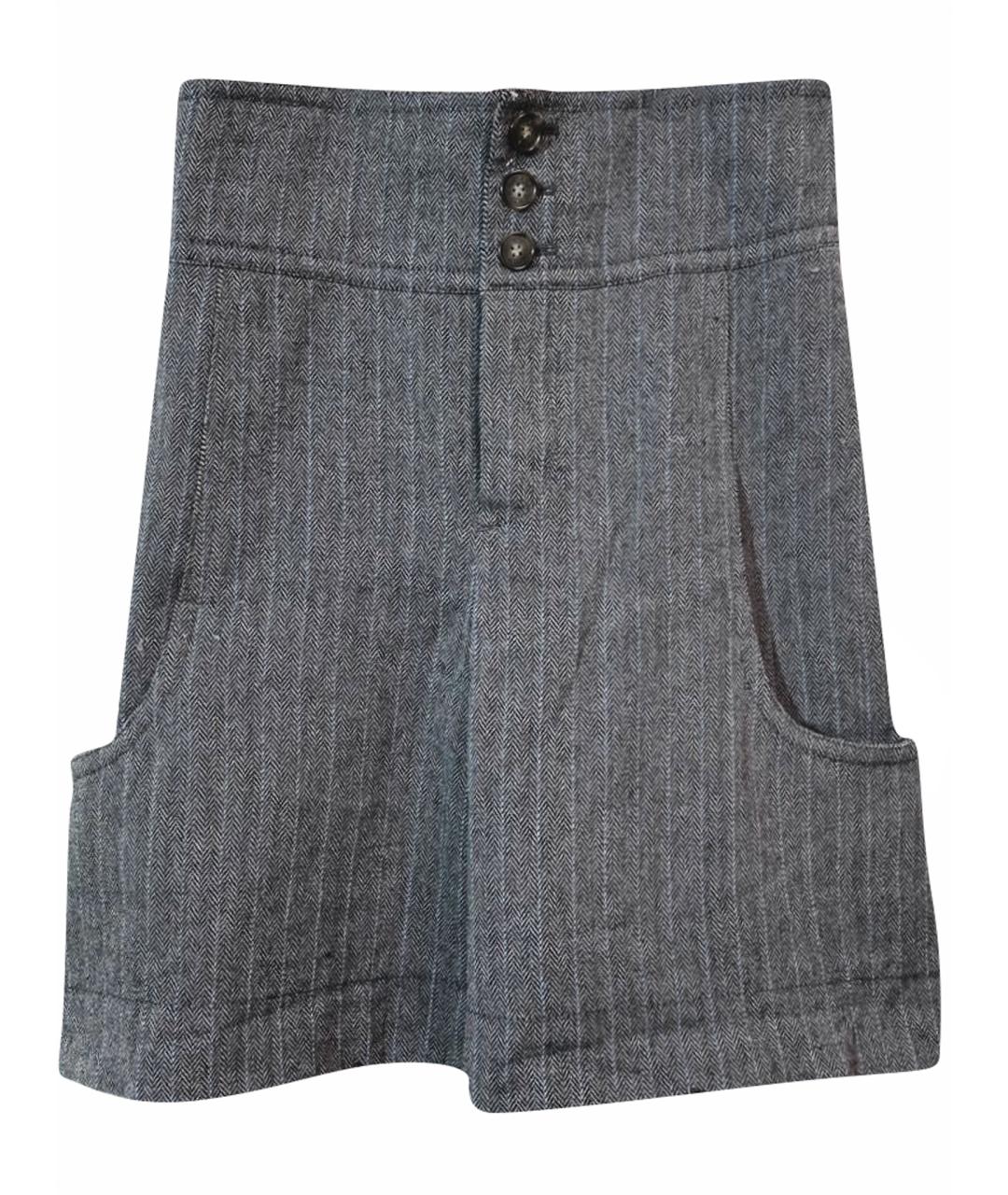 MARC BY MARC JACOBS Антрацитовые шерстяные шорты, фото 1