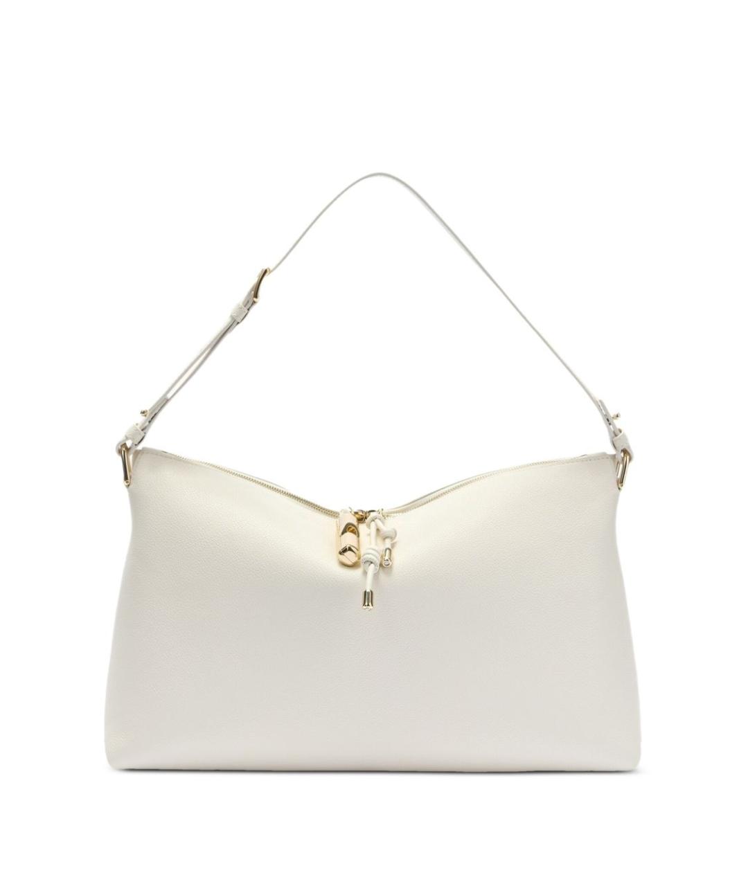 FURLA Бежевая кожаная сумка с короткими ручками, фото 1