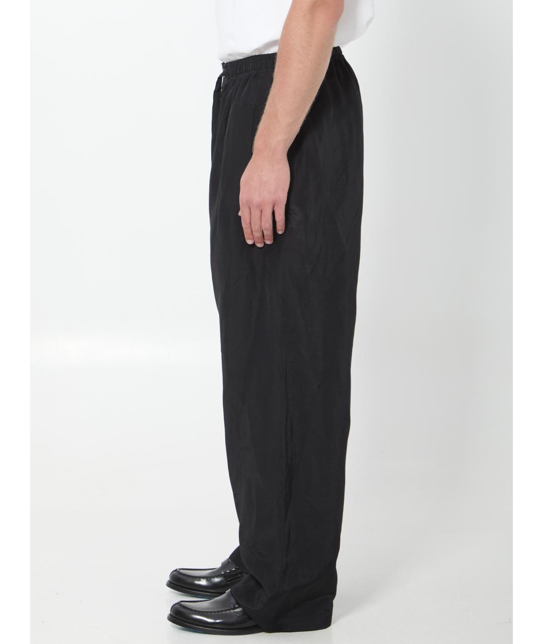 LEMAIRE Черные льняные повседневные брюки, фото 3