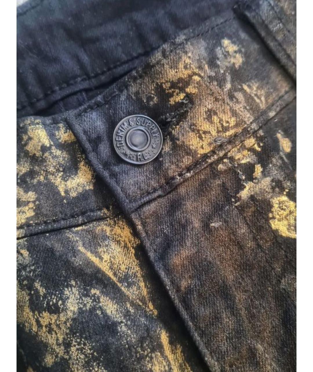 RALPH LAUREN Черные хлопко-полиэстеровые джинсы скинни, фото 2