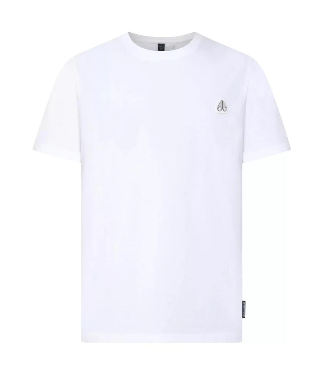 MOOSE KNUCKLES Белая хлопковая футболка, фото 1