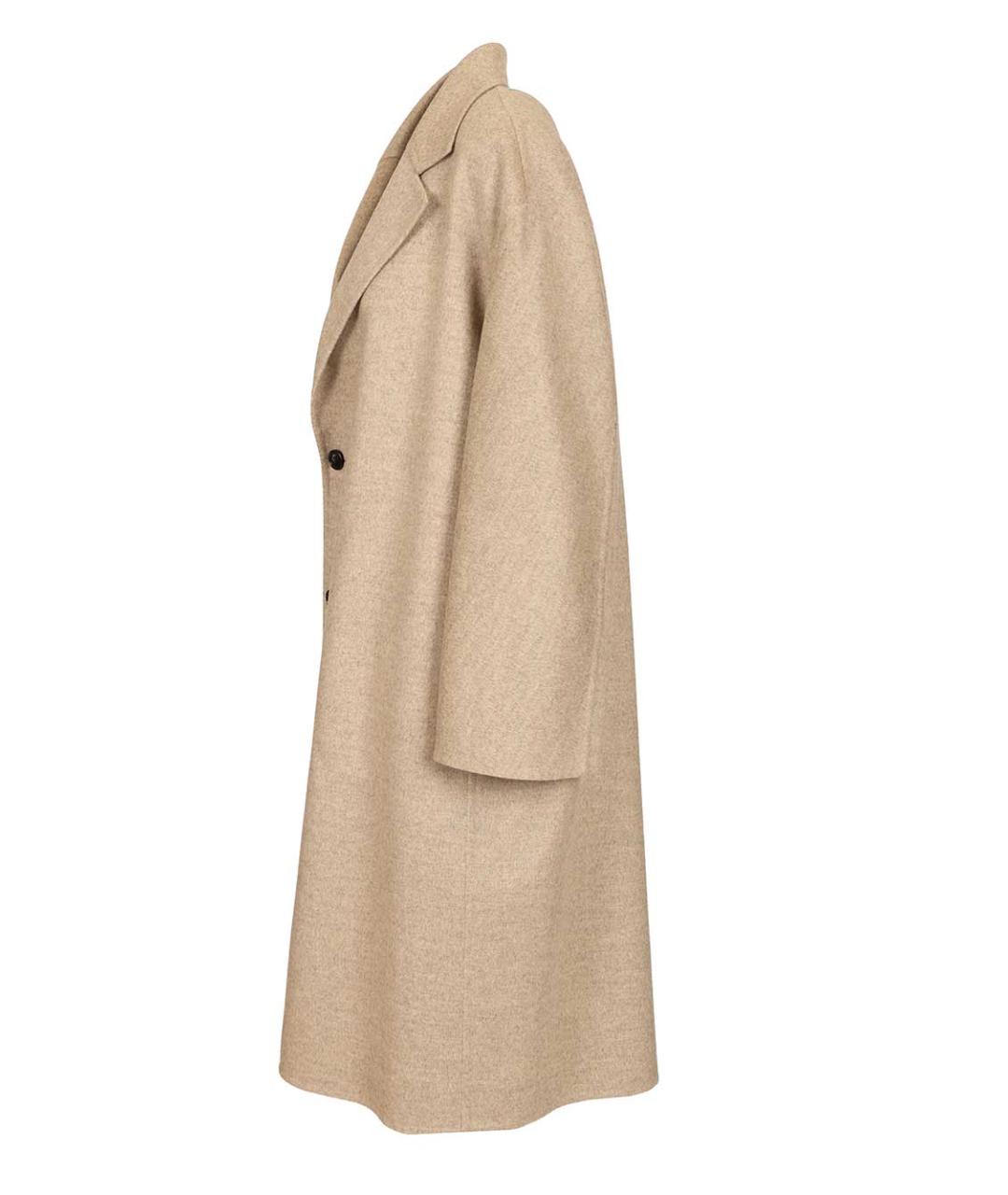BOTTEGA VENETA Бежевое шерстяное пальто, фото 3