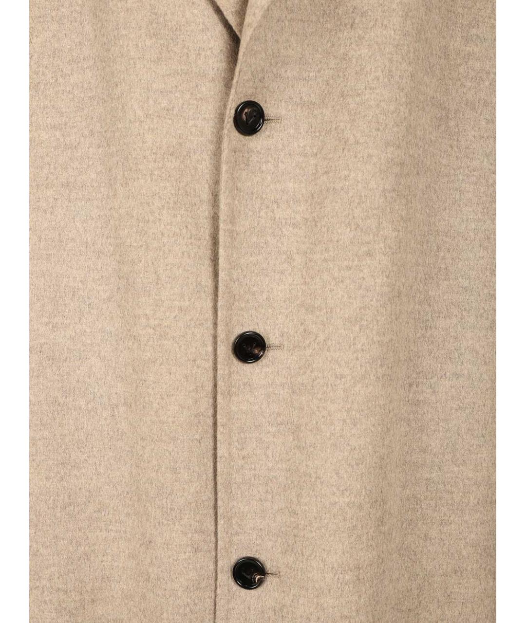 BOTTEGA VENETA Бежевое шерстяное пальто, фото 5