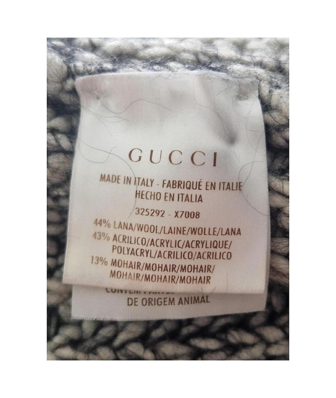 GUCCI Серый джемпер / свитер, фото 8