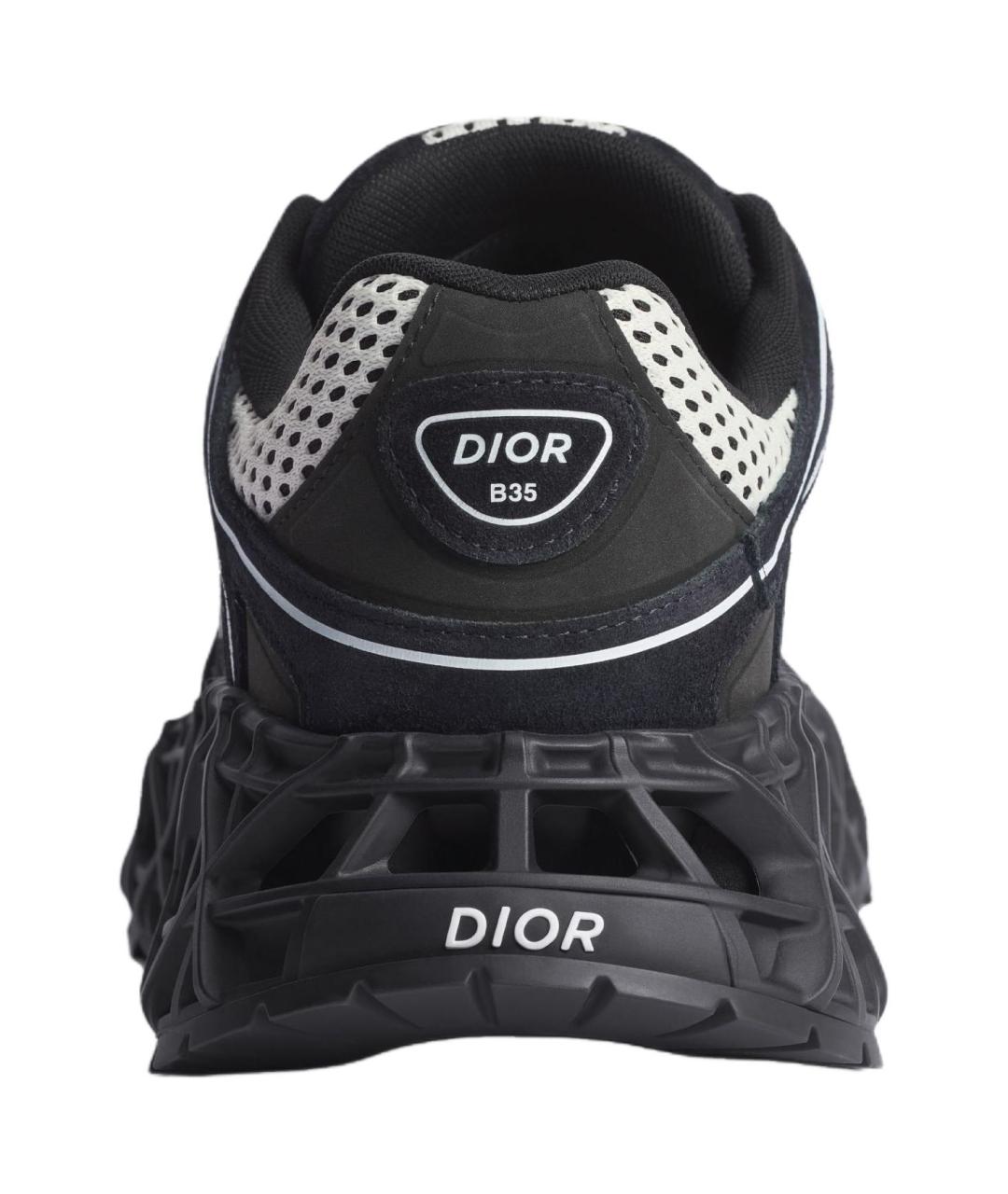 CHRISTIAN DIOR Черные кожаные низкие кроссовки / кеды, фото 5
