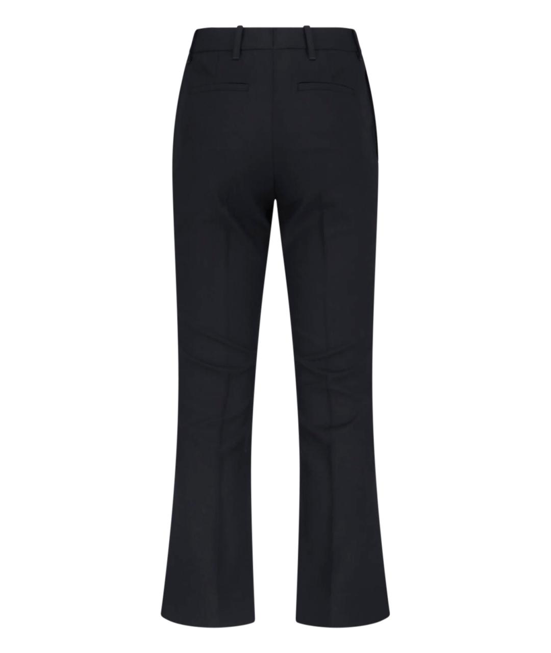 BURBERRY Черные шерстяные прямые брюки, фото 2