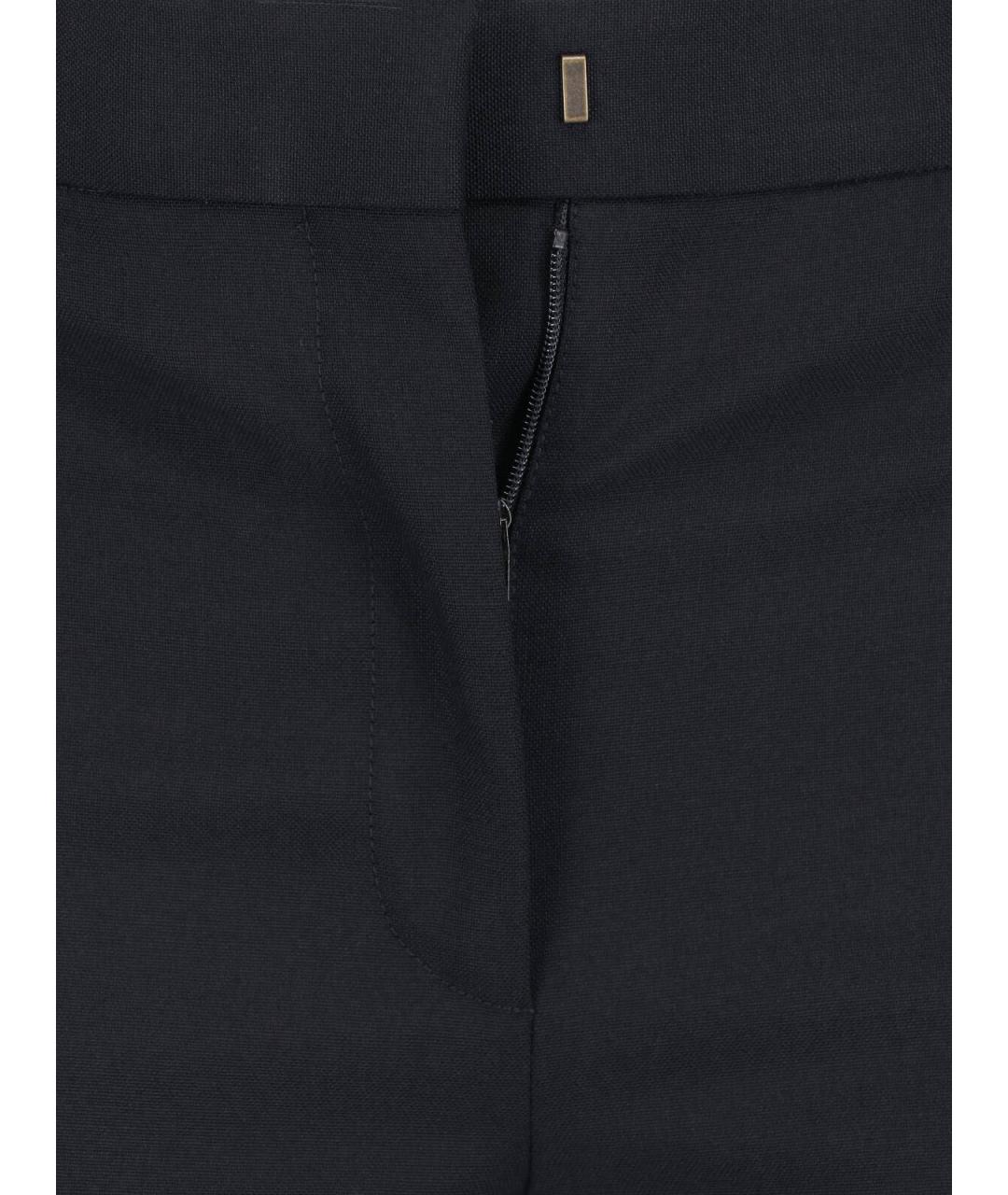 BURBERRY Черные шерстяные прямые брюки, фото 4