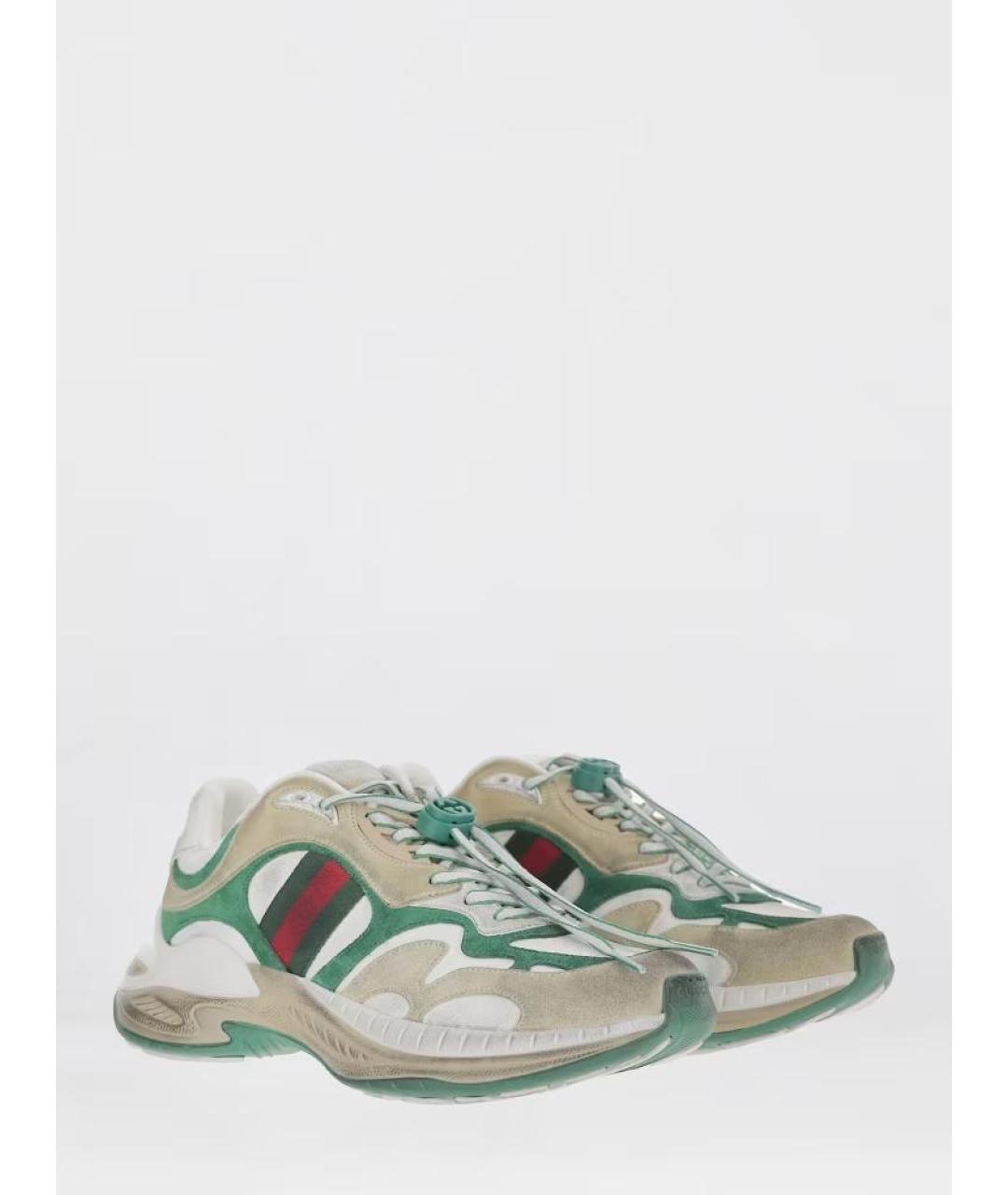 GUCCI Кожаные низкие кроссовки / кеды, фото 2