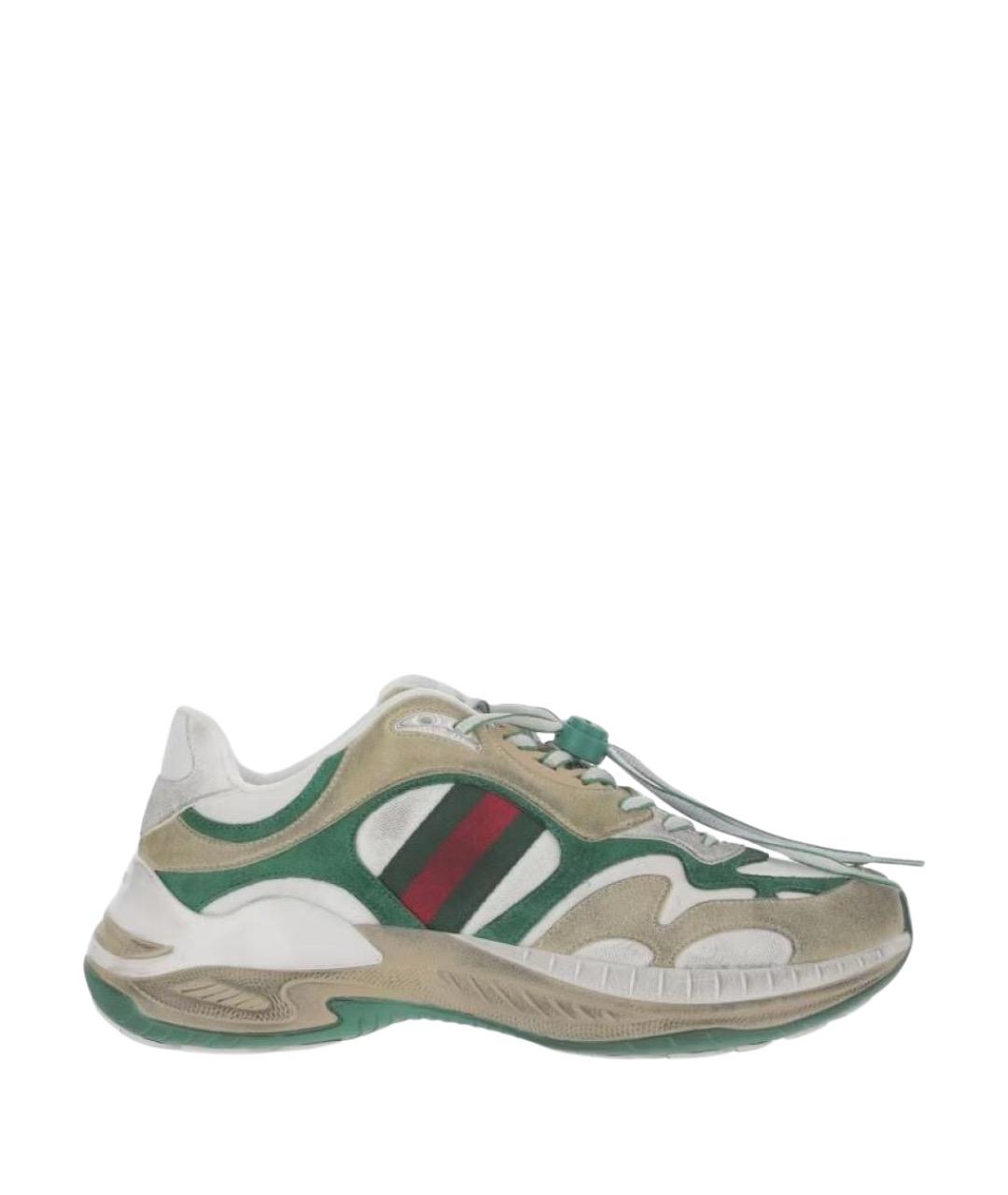 GUCCI Кожаные низкие кроссовки / кеды, фото 1