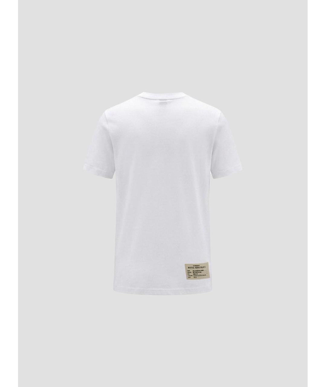 MOOSE KNUCKLES Белая хлопковая футболка, фото 2